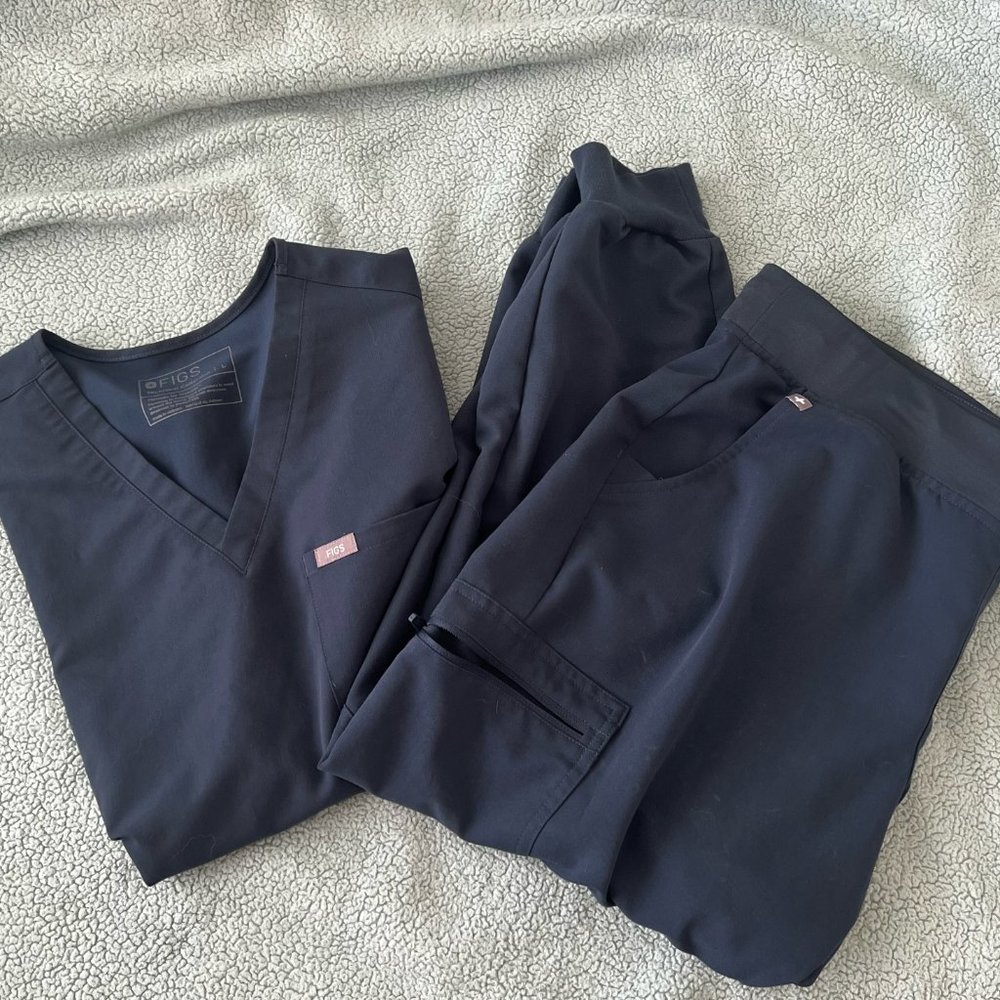 FIGS scrubs set (Dark Harbor) - barely used $65